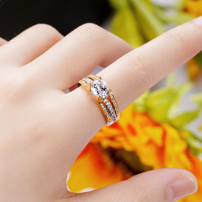 Bridge Shaped Ring Fashionable Two-color AliExpress