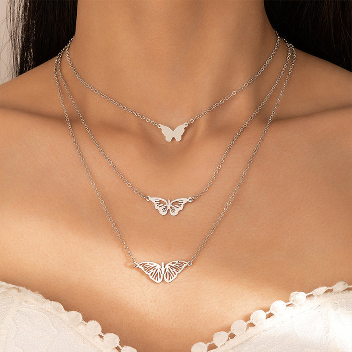 Conjunto de collar multicapa con latidos del corazón: regalo geométrico para San Valentín