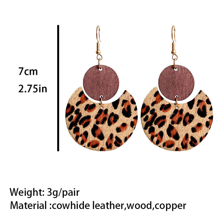 Wooden round earrings