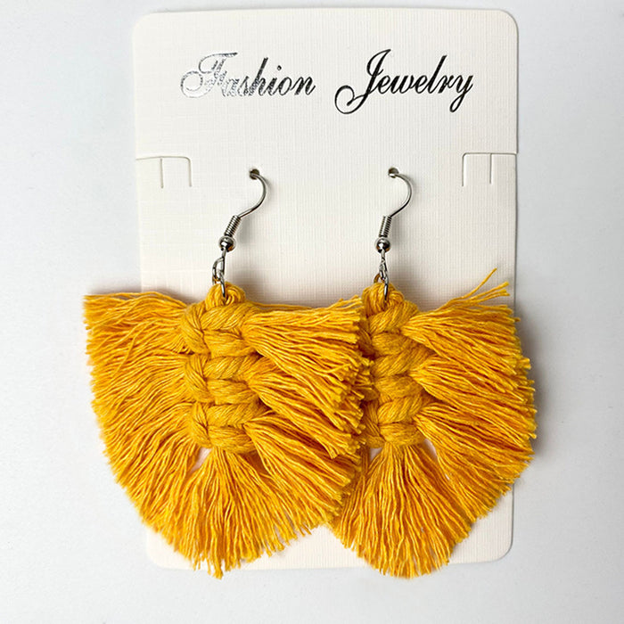 Handwoven Bohemian Tassel Earrings for Simple Ethnic Style