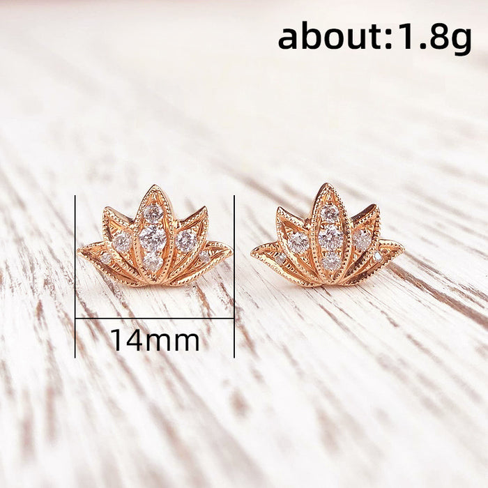 Floral earrings mini stud earrings student accessories