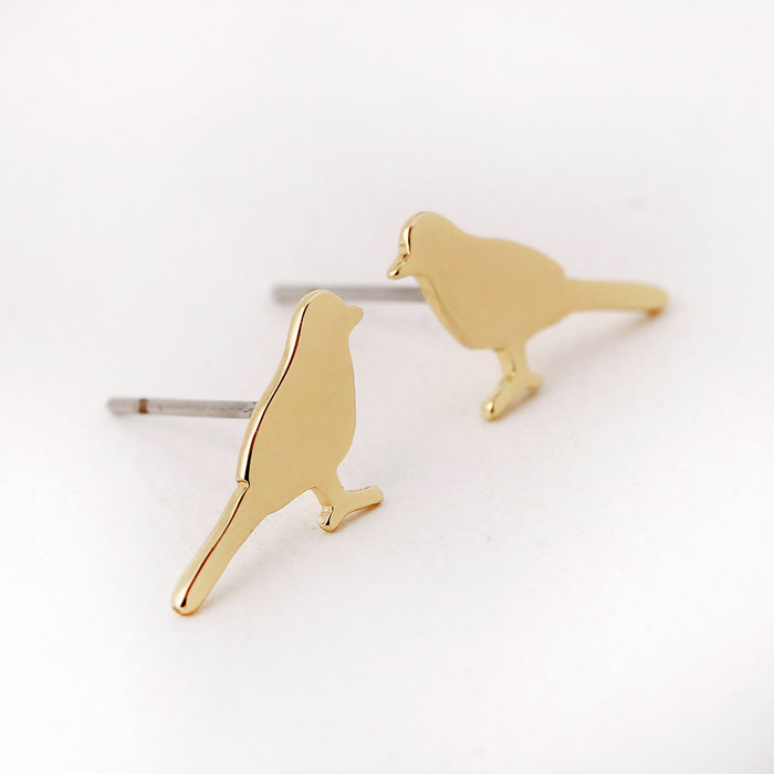 Bird Stainless Steel Stud Earrings - Cute and Stylish Animal Jewelry