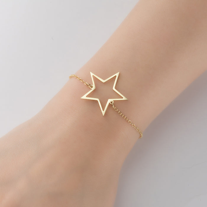 Love star pendant bracelet, stainless steel tree of life coconut tree bracelet wholesale