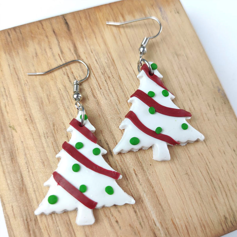 Christmas Clay Earrings - Heart, Tree, and Snowflake Original Design