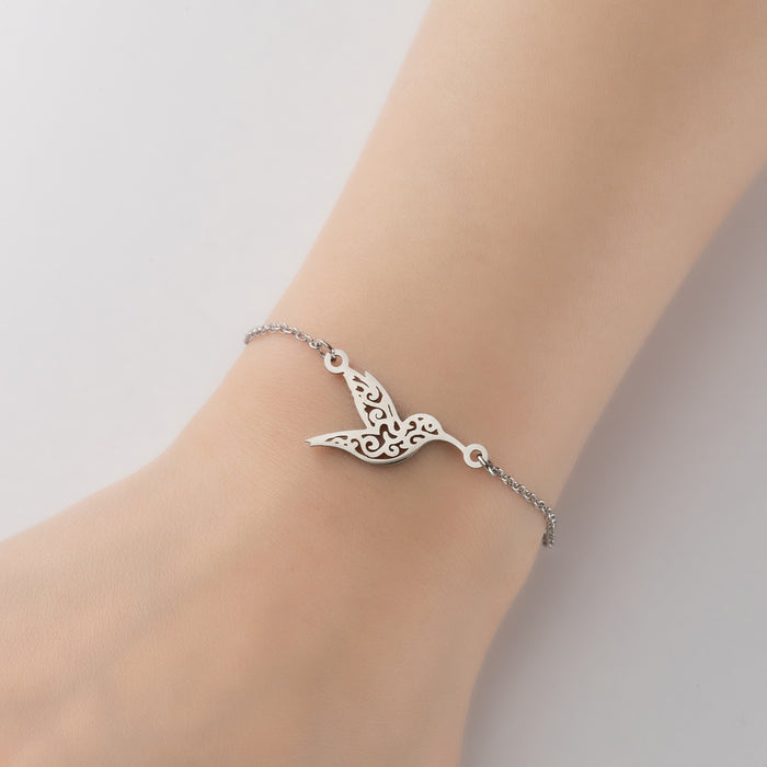 Elegant small animal bracelet, stainless steel girls niche fashion jewelry wholesale