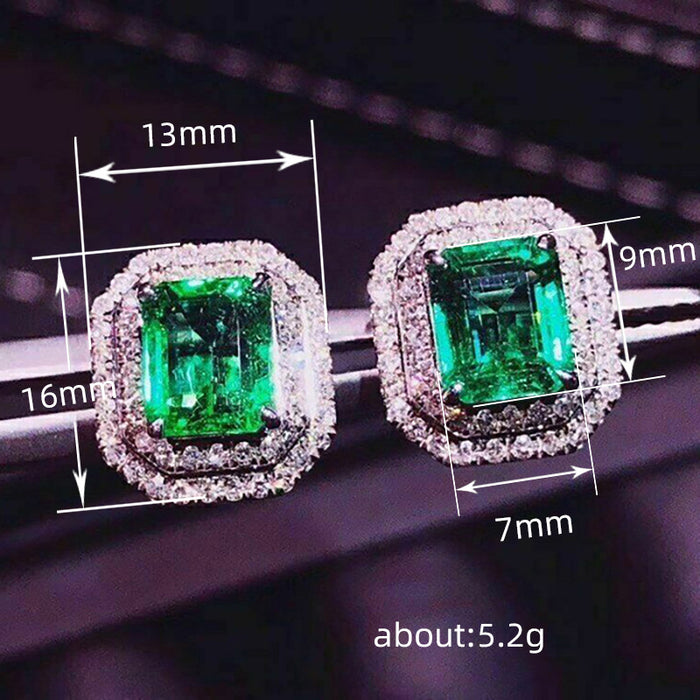 Pendientes de estilo palacio con diamantes, hermosos pendientes de doble capa