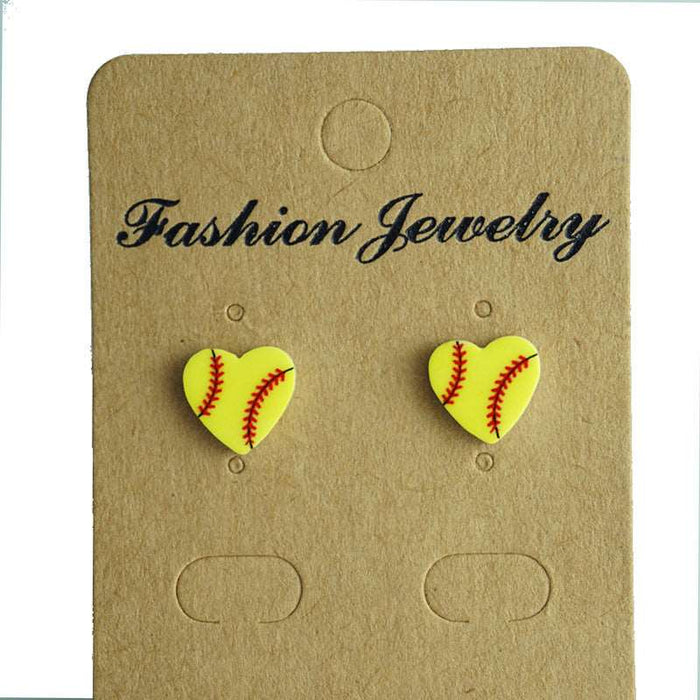 Small and exquisite acrylic baseball earrings