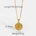 Stainless Steel Gold Plated Tarot Necklace - wallojewerly 