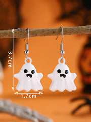 Wholesale Halloween Cartoon Stud Earrings Set - Spooky Pumpkin, Ghost & Bat Alloy Earring Multipack for Women - wallojewerly 