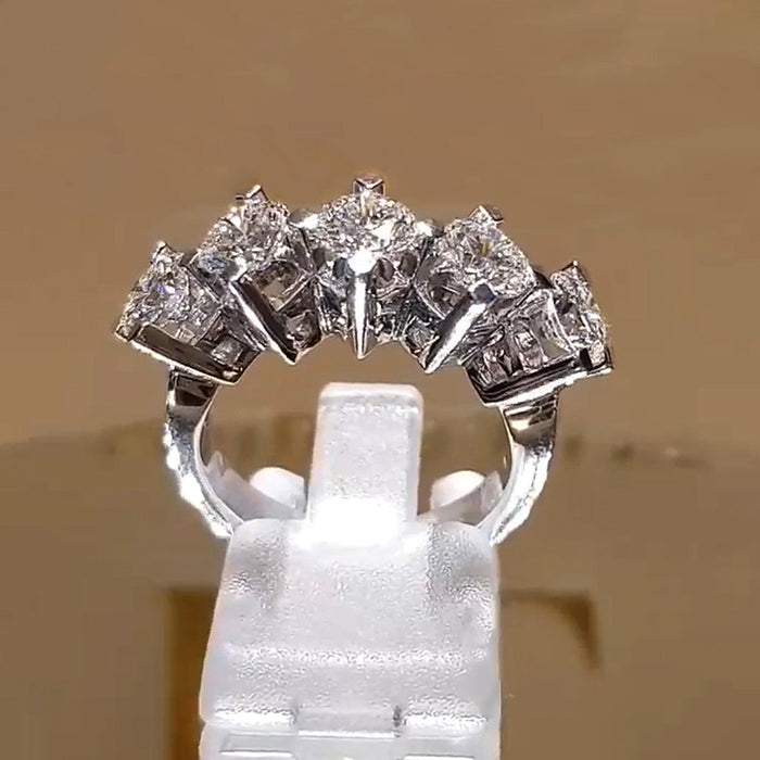 Zircon inlaid ring for men and women