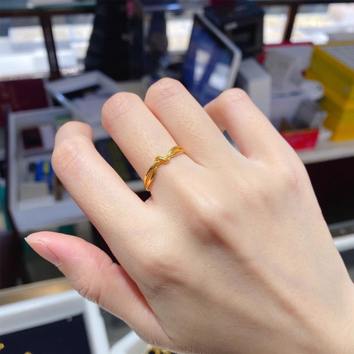 Wholesale stainless steel knotted open rings - wallojewerly 