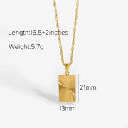 Stainless Steel Gold Plated Tarot Necklace - wallojewerly 