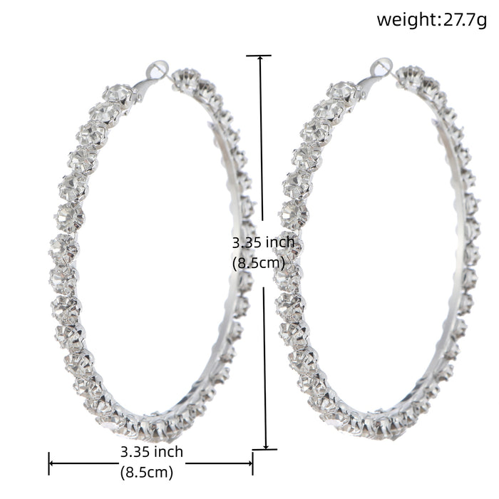 Vintage Oil Drop Earrings - Exaggerated Rhinestone Dangles for a Chic Look