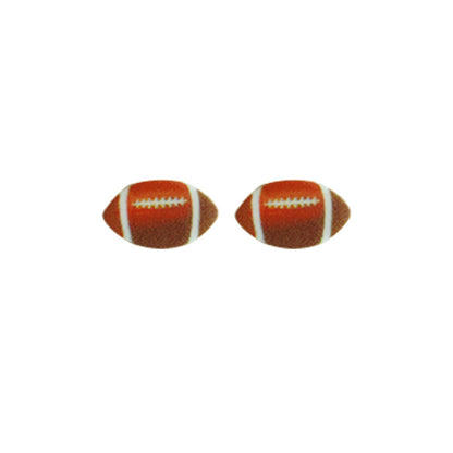 Small and exquisite acrylic baseball earrings - wallojewerly 