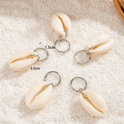 Bohemian Beach Style Shell Hair Rings for Dreadlocks - Sweet Cool Summer Hair Accessories