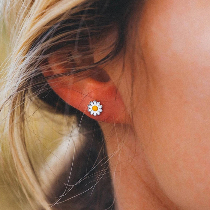 Epoxy Daisy Earrings Sunflower Earrings