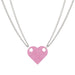 Alloy Building Block Style Heart Necklace - wallojewerly 