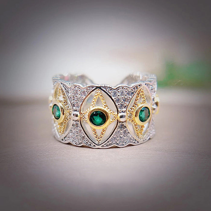 Pendientes de lágrimas de Venecia Anillo retro con forma de ojo de luna y estrella Anillo de mujer estilo palacio francés