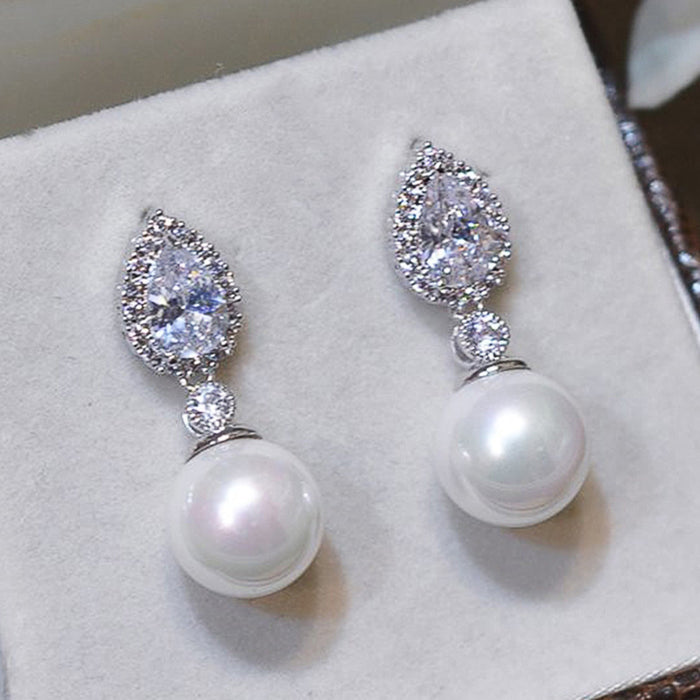 Teardrop Imitation Pearl Earrings