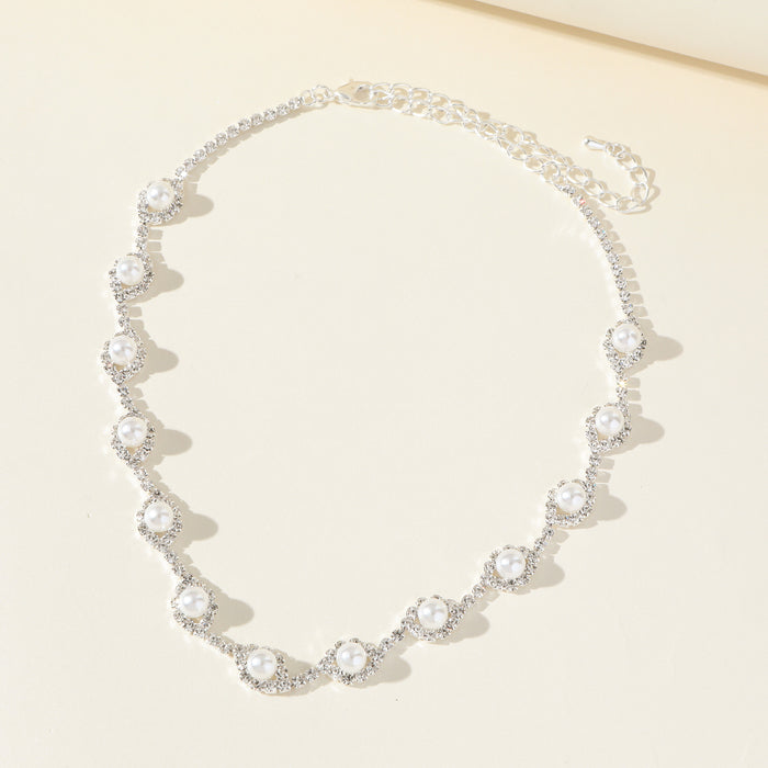 Collar minimalista de plata con forma de corazón de doble capa: cadena corta con colgante