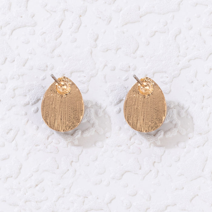 Imitation natural stone earrings teardrop-shaped alloy earrings