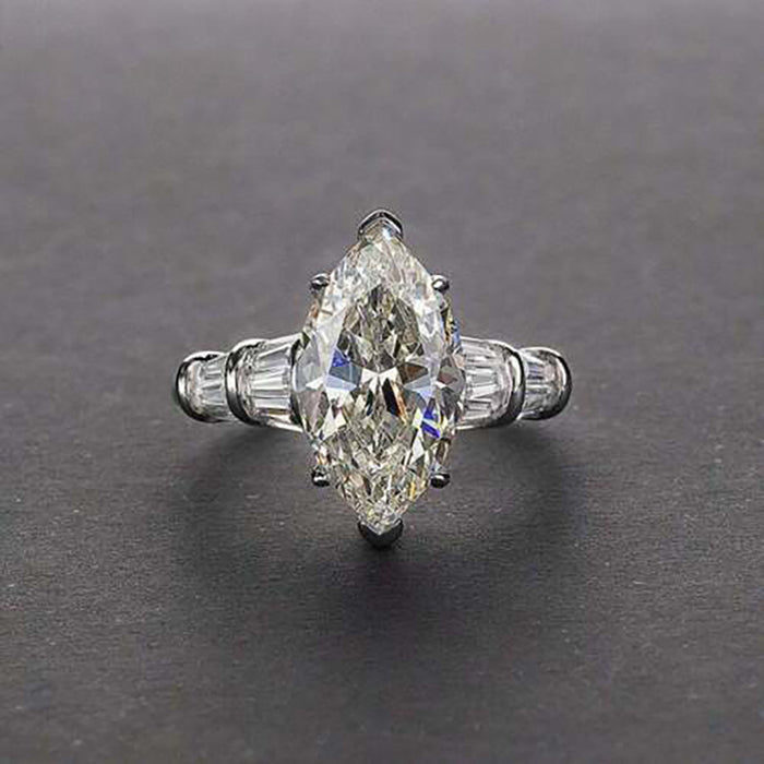 Banquet inlaid horse eye zircon ring creative simulation engagement ring