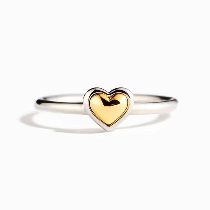 Love heart shaped classic ring Valentine's Day gift ring