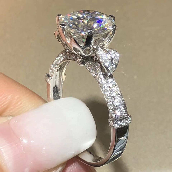 Bull head imitation moissanite ring Internet celebrity live broadcast hot female ring