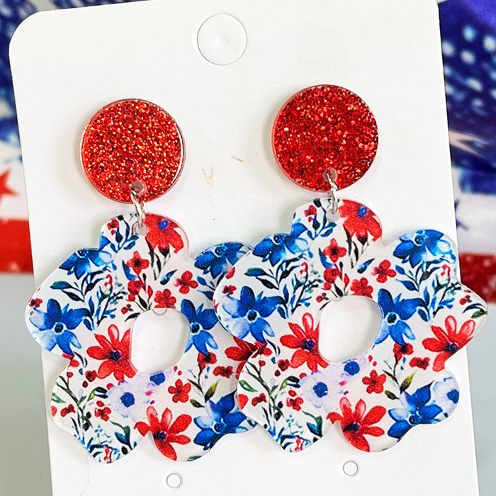 Independence Day patriotic acrylic earrings