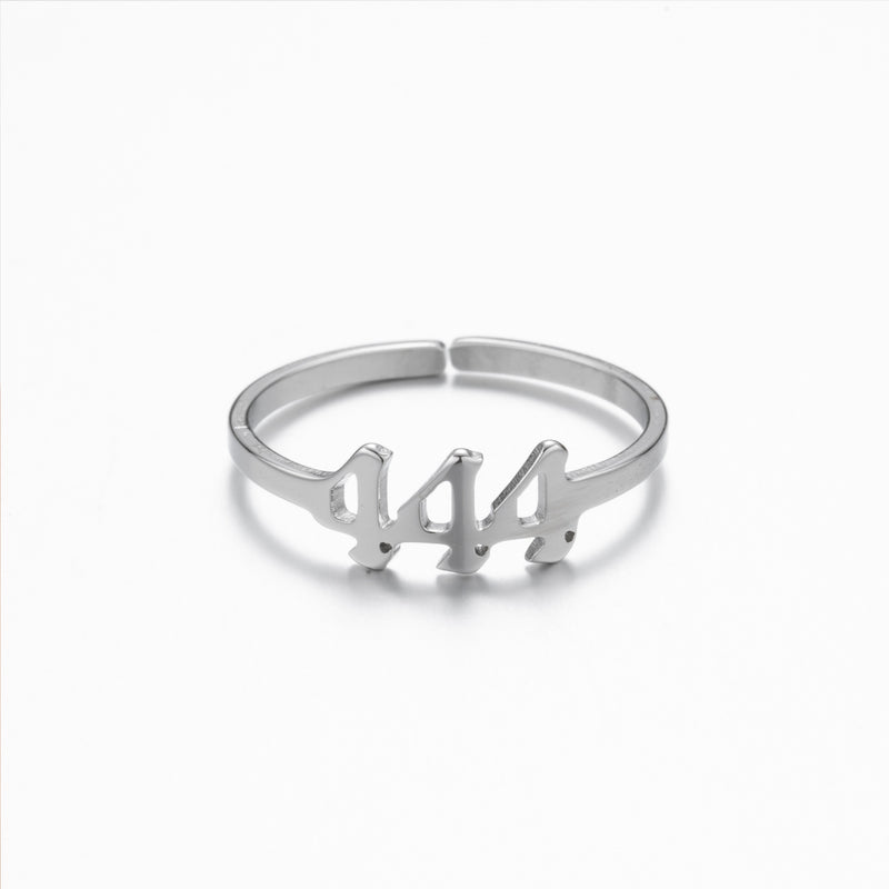 Lucky number ring, stainless steel 111-999 open memorial ring wholesale