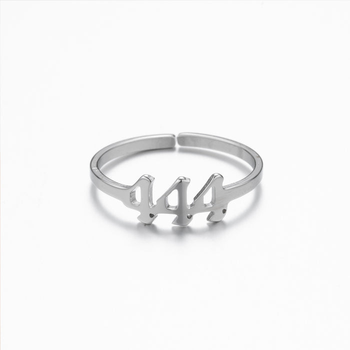 Lucky number ring, stainless steel 111-999 open memorial ring wholesale