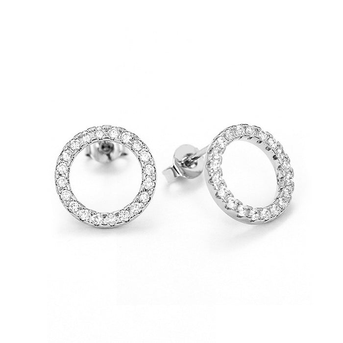 Round Zircon Geometric Necklace