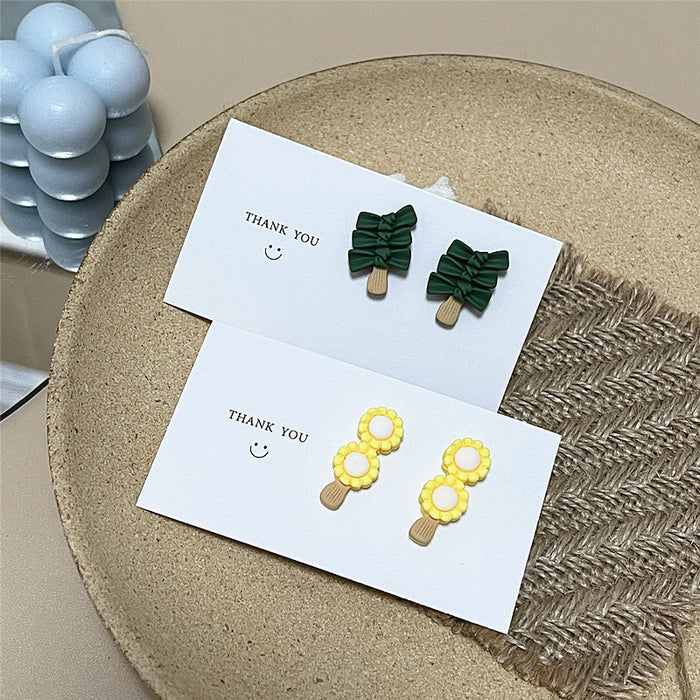 Oden string earrings creative food play cartoon earrings student style