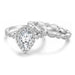 Vintage horse eye ring water drop pear shaped wedding ring - wallojewerly 