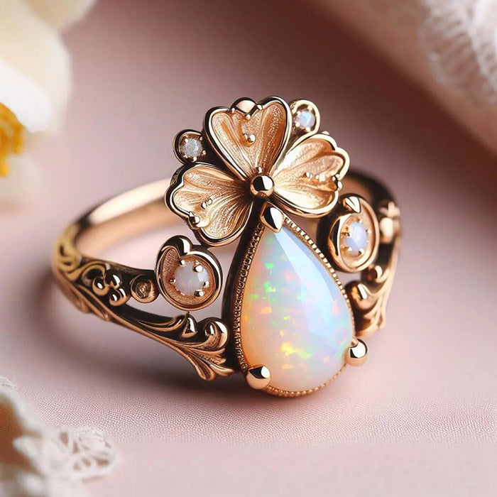 women's shamrock lucky clover ring