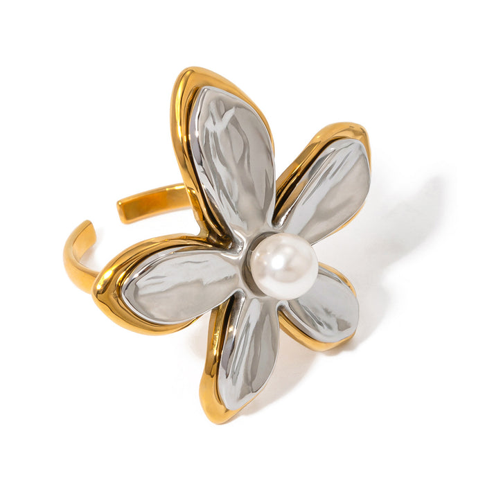 stainless steel flower ring