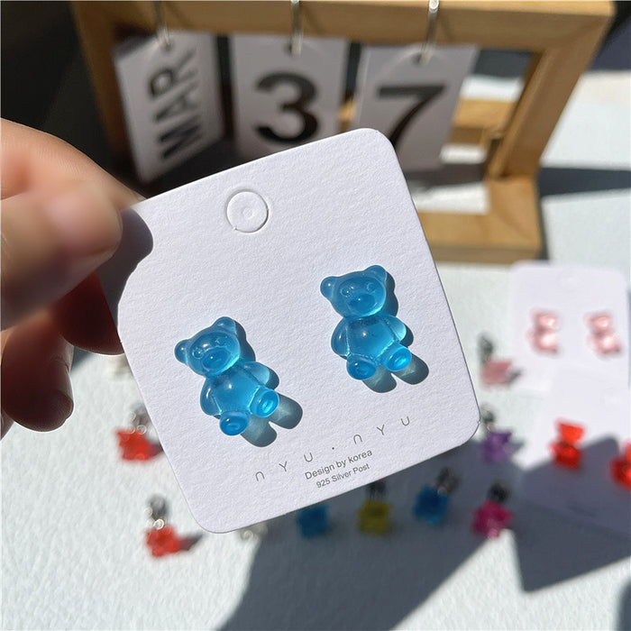 Gummy Bear Earrings Gradient Color Juice Earrings