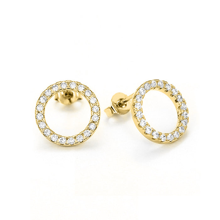 Round Zircon Geometric Necklace