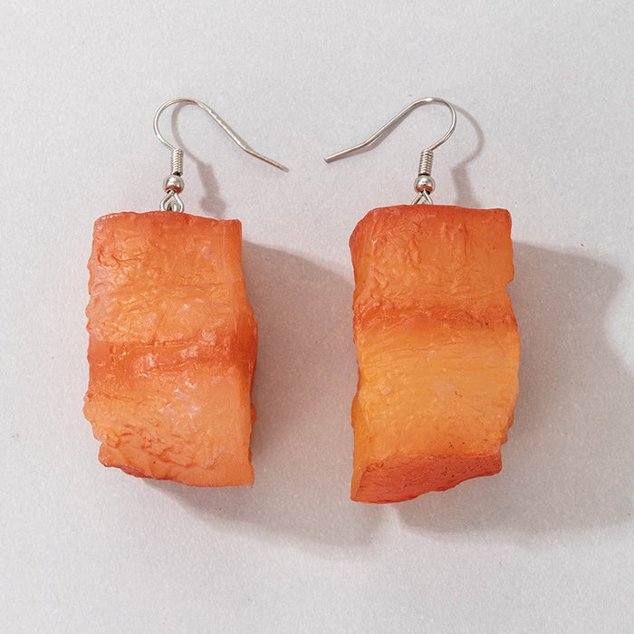 Imitation braised pork ear hooks imitation food earrings