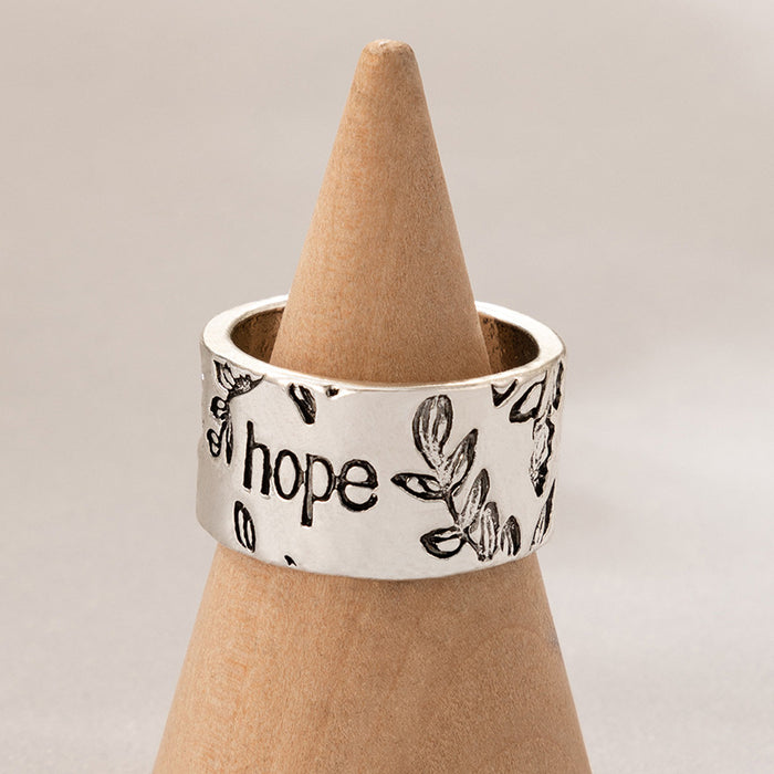 Totem letter cactus hip hop ring