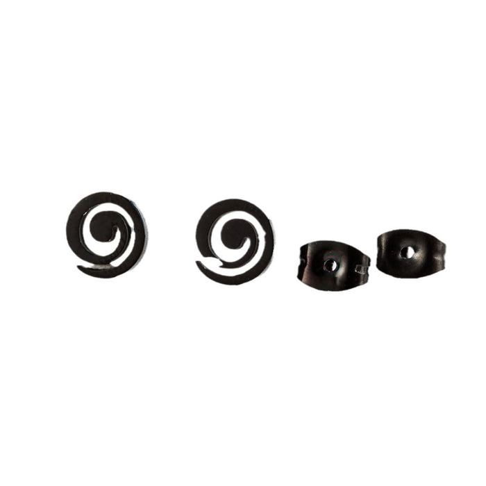 Geometric Spiral Stainless Steel Stud Earrings - Modern and Stylish Mini Jewelry