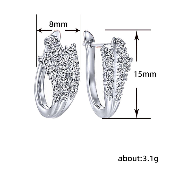 Pendientes Triángulos Pendientes Geométricos Circonitas Brillantes