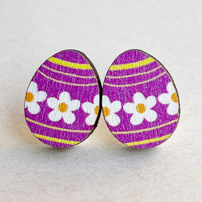 Easter Spring Summer Cute Bunny, Egg, Mushroom, and Butterfly Stud Earrings