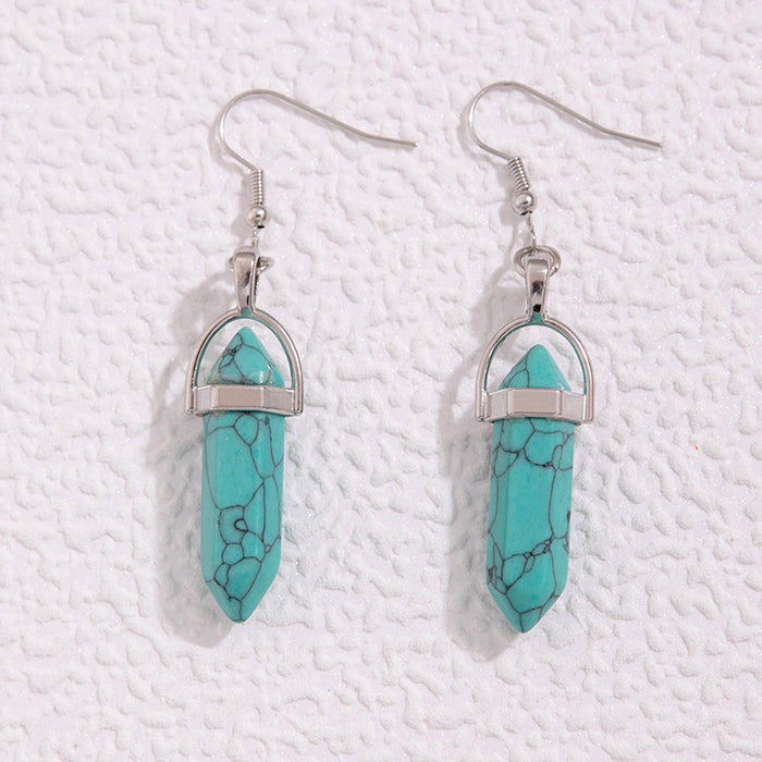 Bohemian Faux Turquoise Vintage Ear Hook Earrings