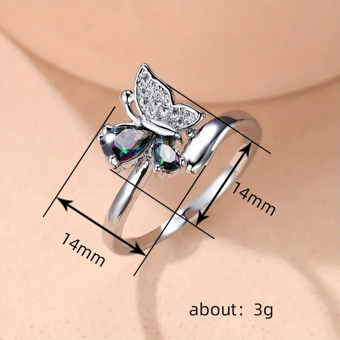 Sweet butterfly ring exquisite niche design female ring