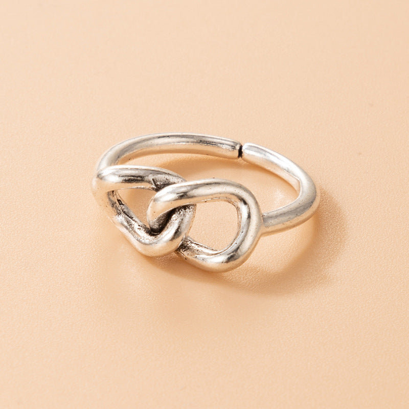 Exaggerated punk hip-hop style cartoon snake fox moon ring