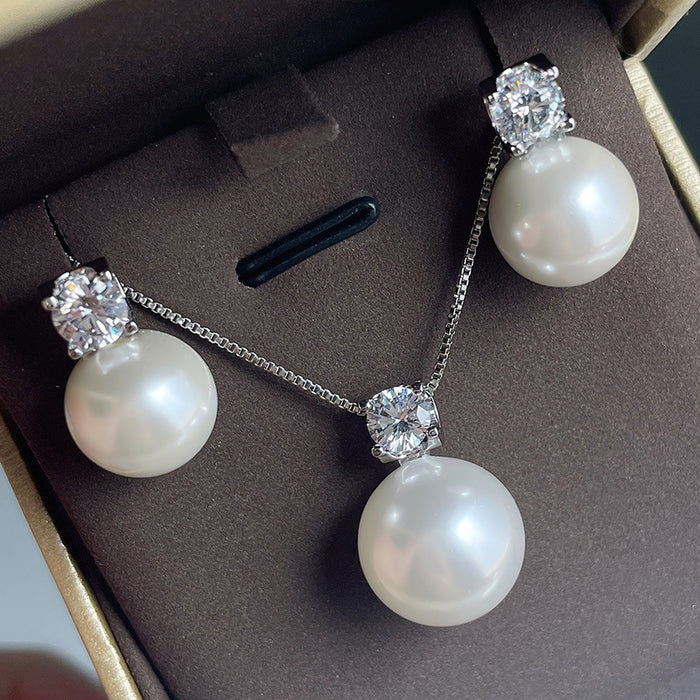 Japanese and Korean simple imitation pearl jewelry set