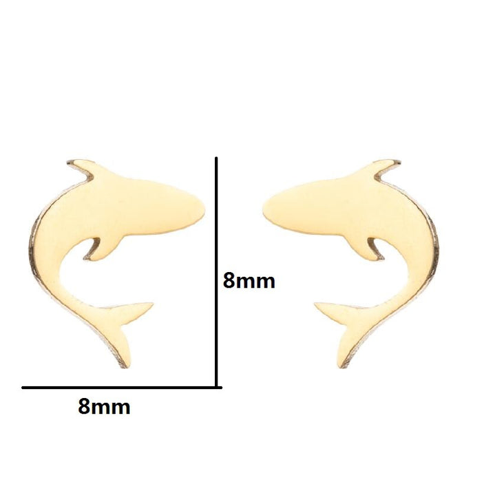 Bee earrings, European and American new cross-border women's simple animal earrings electroplated dolphin Korean earrings wholesale