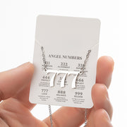 Angel Number Sweater Chain, Vintage 000-999 Stainless Steel Pendant Necklace Wholesale - wallojewerly 