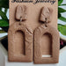 Handmade Morandi Color Clay Earrings - Geometric Embossed Design for a Vacation Look - wallojewerly 
